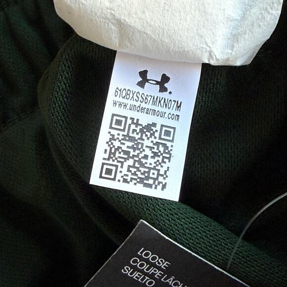 Under Armour Shorts Womens Medium Green Play Up 3.0 Running Logo Waist Training - Picture 7 of 10